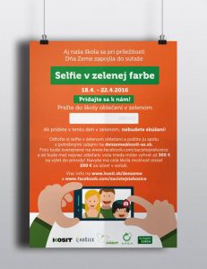 Plagát súťaže Selfie v zelenej farbe