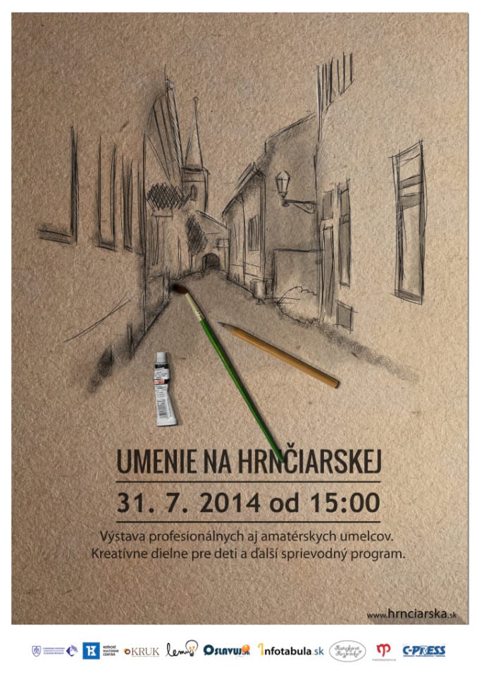 Organizácia podujatia Umenie na Hrnčiarskej ulici Košice